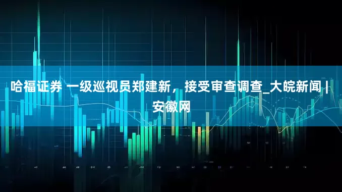 哈福证券 一级巡视员郑建新，接受审查调查_大皖新闻 | 安徽网